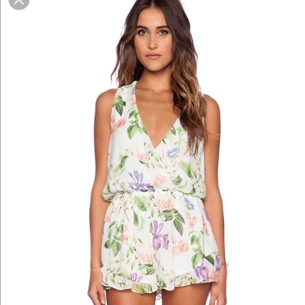Show Me Your Mumu Riri Romper in Flower Press
